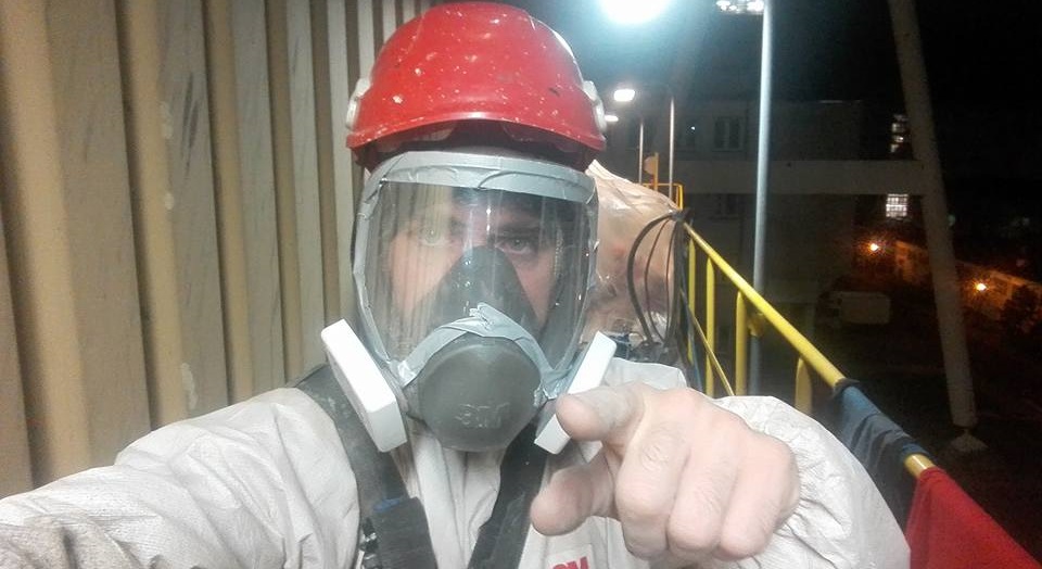 Прошла половина работ по пескованию электрофильтра